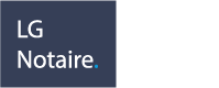 Logo Synergie Notaires blanc et bleu